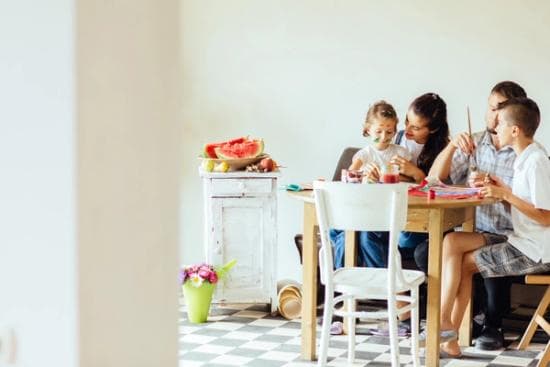 Family enjoying their home