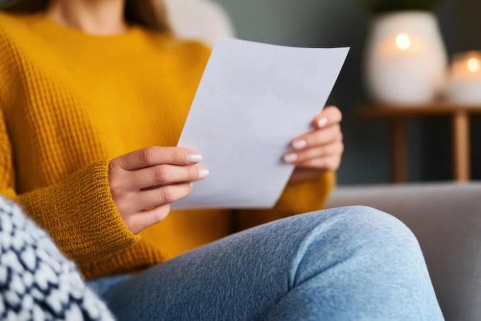 Woman Reviewing Document