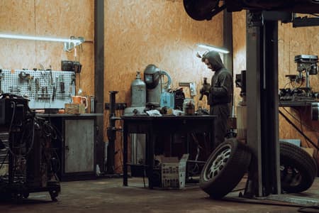 mechanic in shop