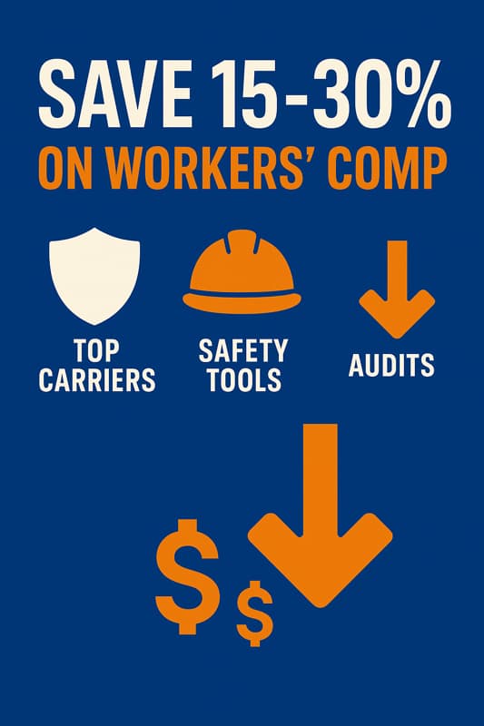 Save 15-30% on Workers' Comp