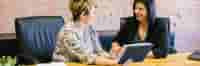 insurance professional and customer discussion
