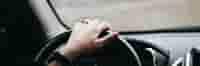 woman driving car