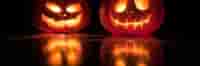 pair of pumpkins on halloween