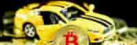 Toy car on pile of coins