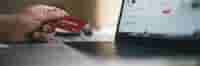 Making credit card payment on laptop