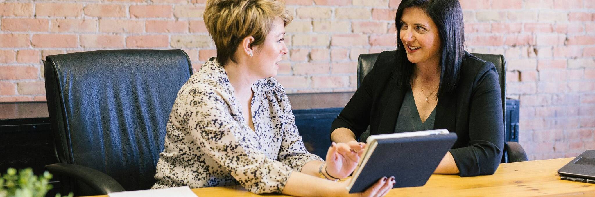 insurance professional and customer discussion