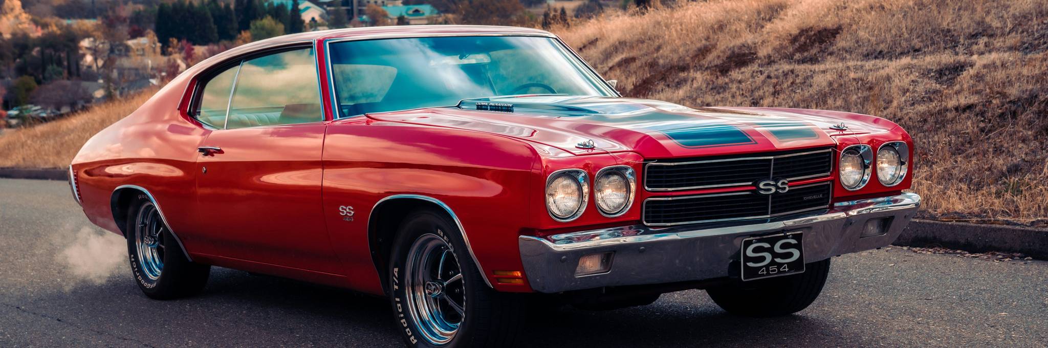 red classic car