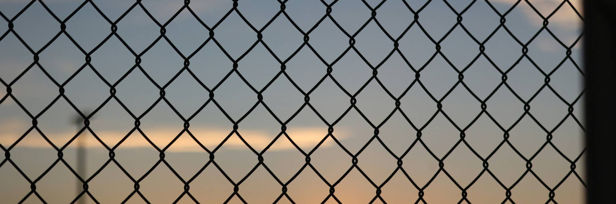Fence Silhouette against a sunset