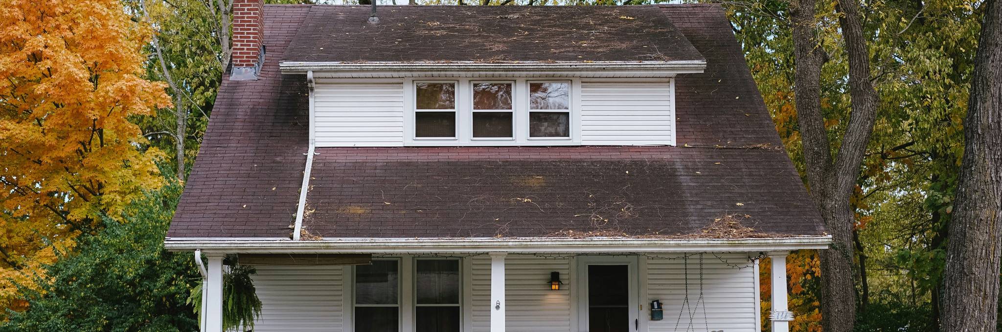 Two Story Home around Trees