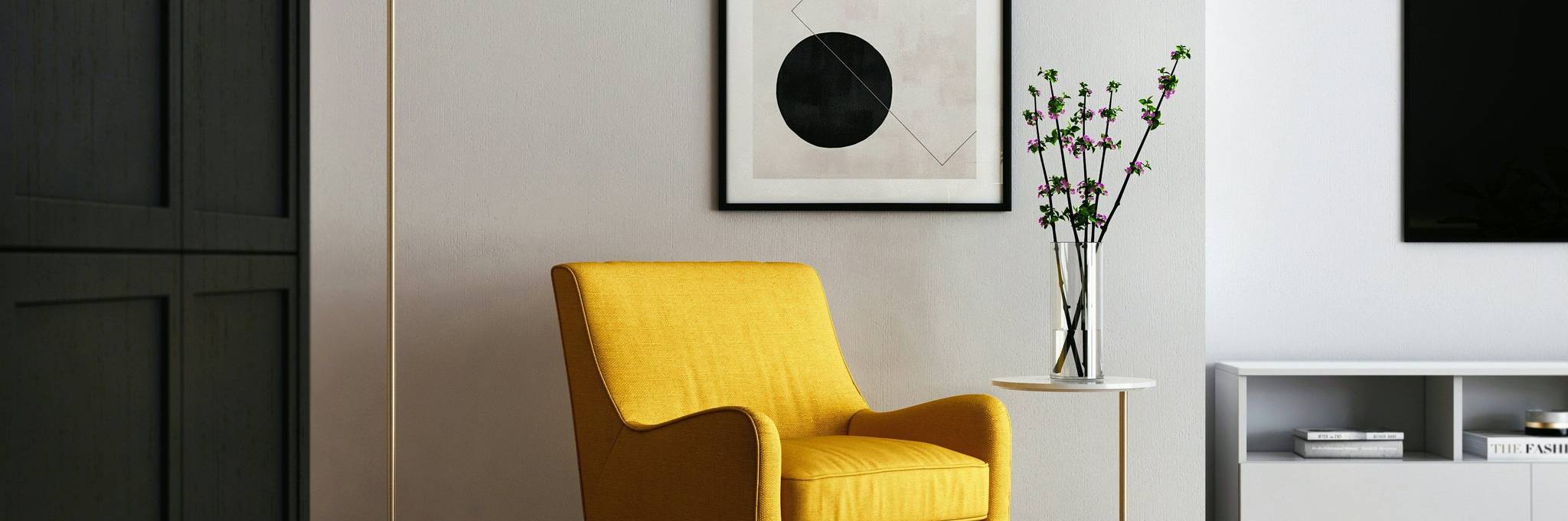 Yellow Chair in Living Room