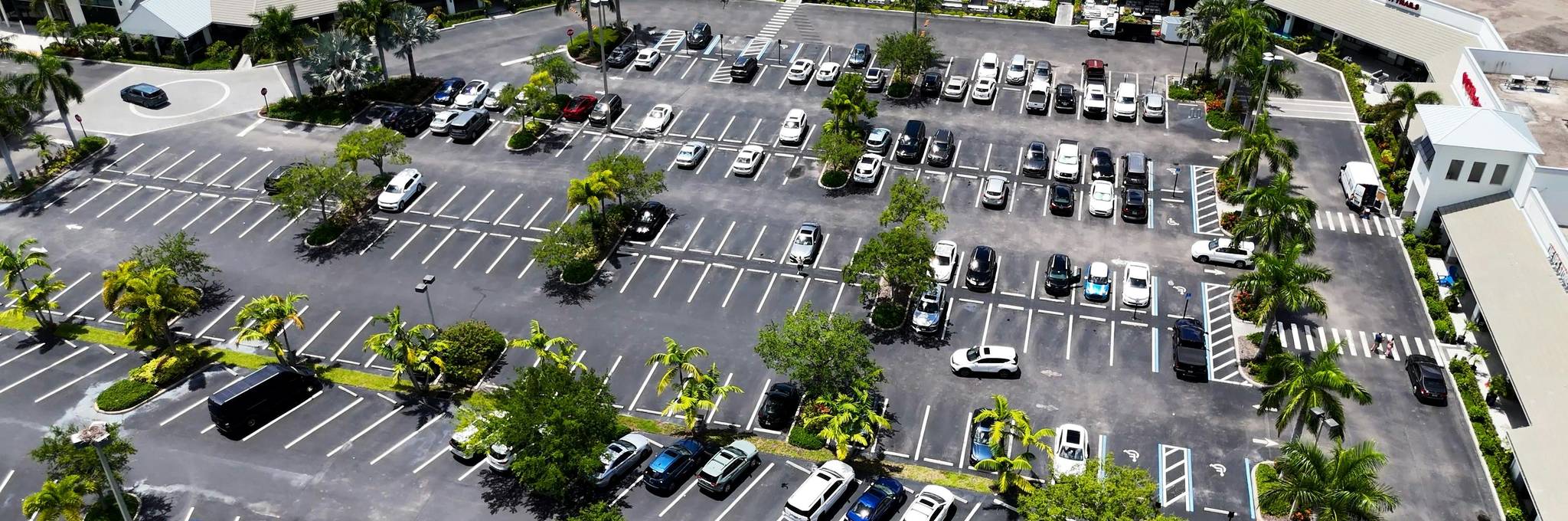 parking lot full of cars