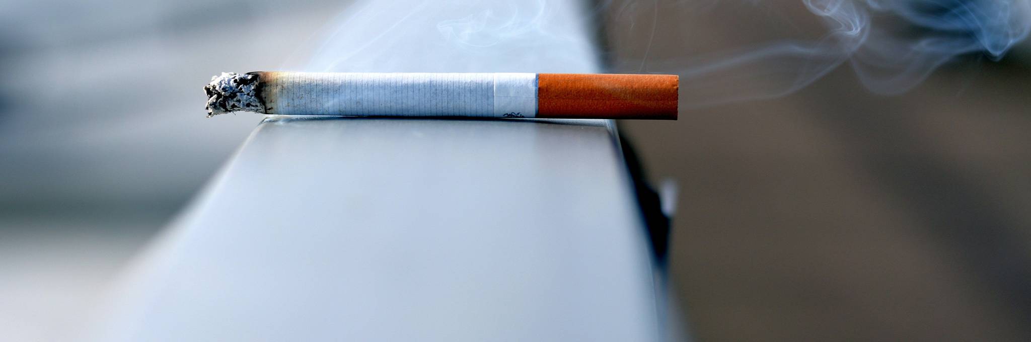smoking cigarette